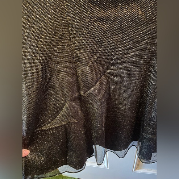 Aiden Gold Glitter Fit and Flare Party Mini Dress Size 10 - Picture 4 of 10